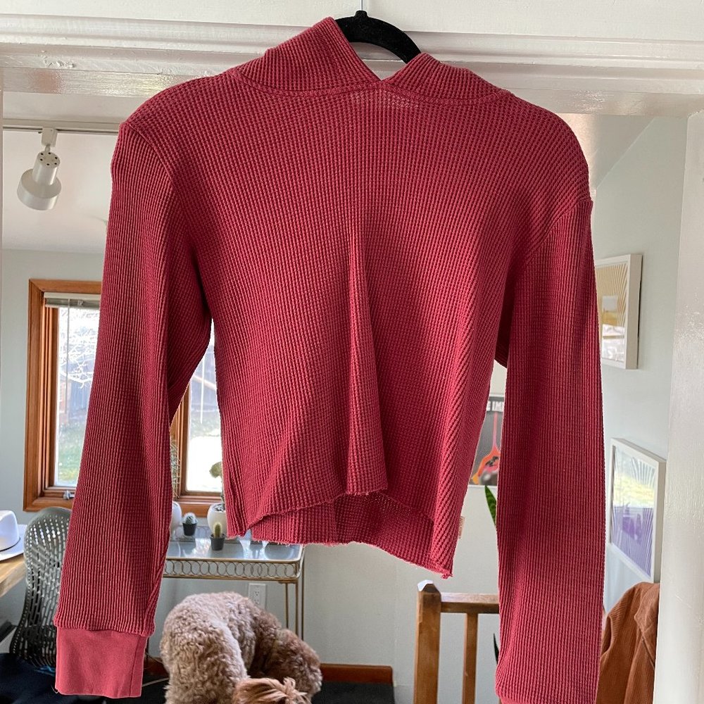 Brixton Women's Cropped Waffle Hoodie Small